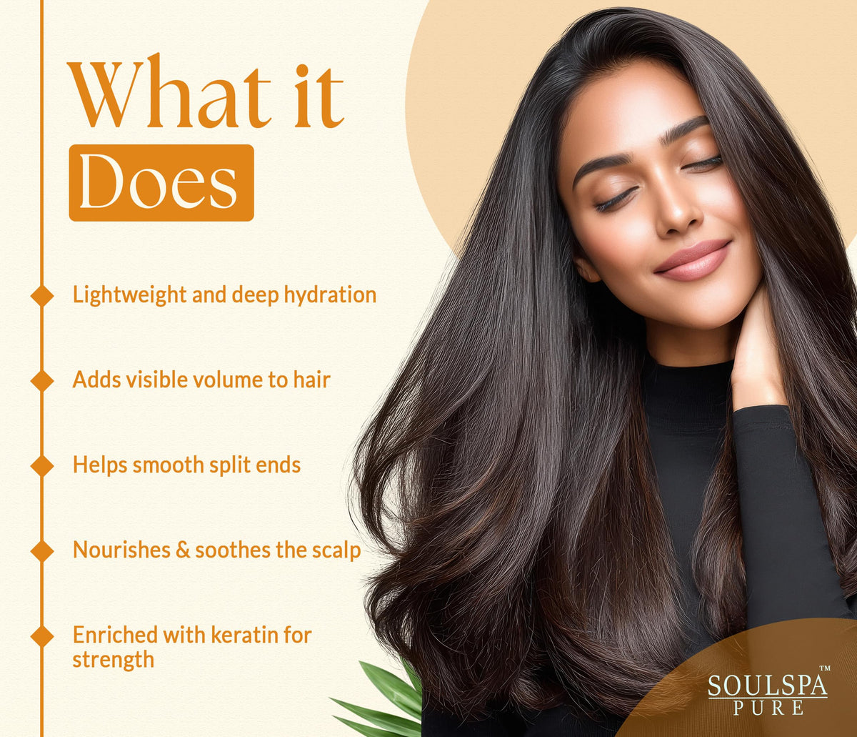 Application du shampooing Biotine SOULSPA PURE sur cheveux