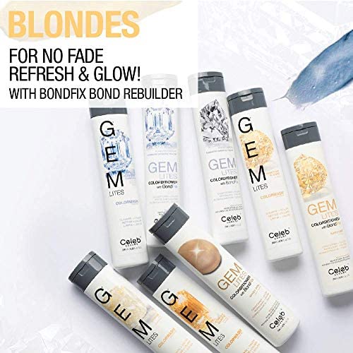 Application du shampooing Gem Lites Colorwash sur cheveux
