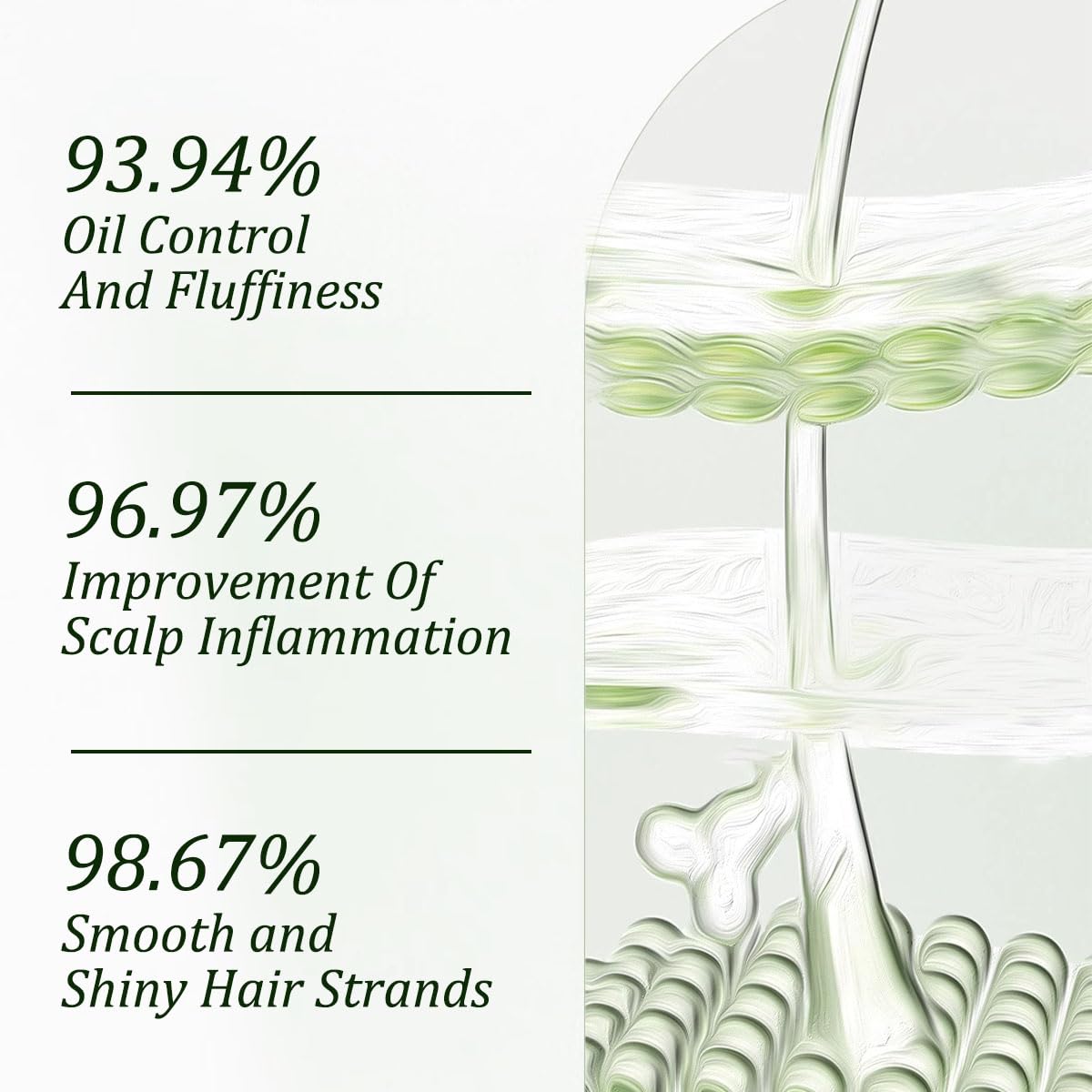 Application du shampooing Gypsophila sur des cheveux
