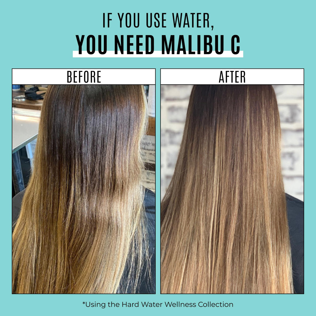 Application du Shampooing Malibu C sur cheveux mouillés