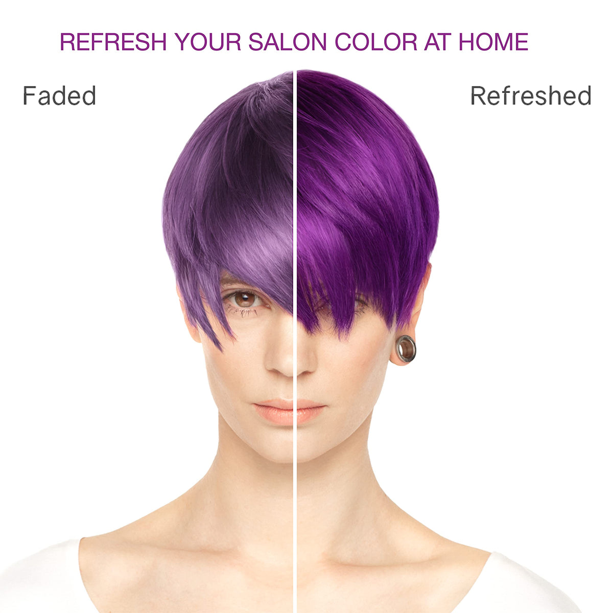 Application du shampooing sur cheveux pour couleur intense