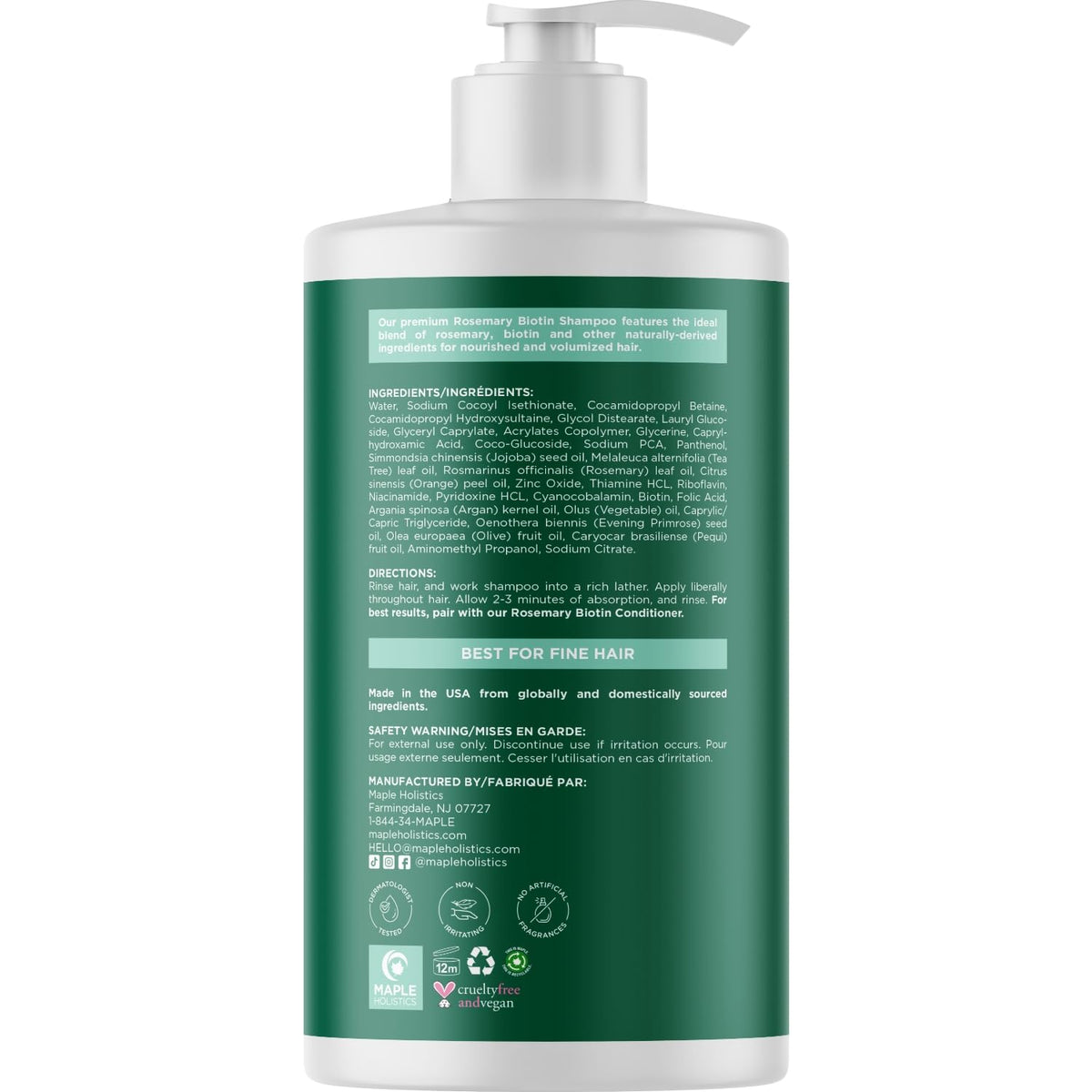 Application du shampooing sur des cheveux fins