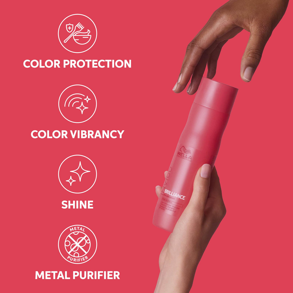 Application du shampooing Wella Invigo Brilliance sur des cheveux