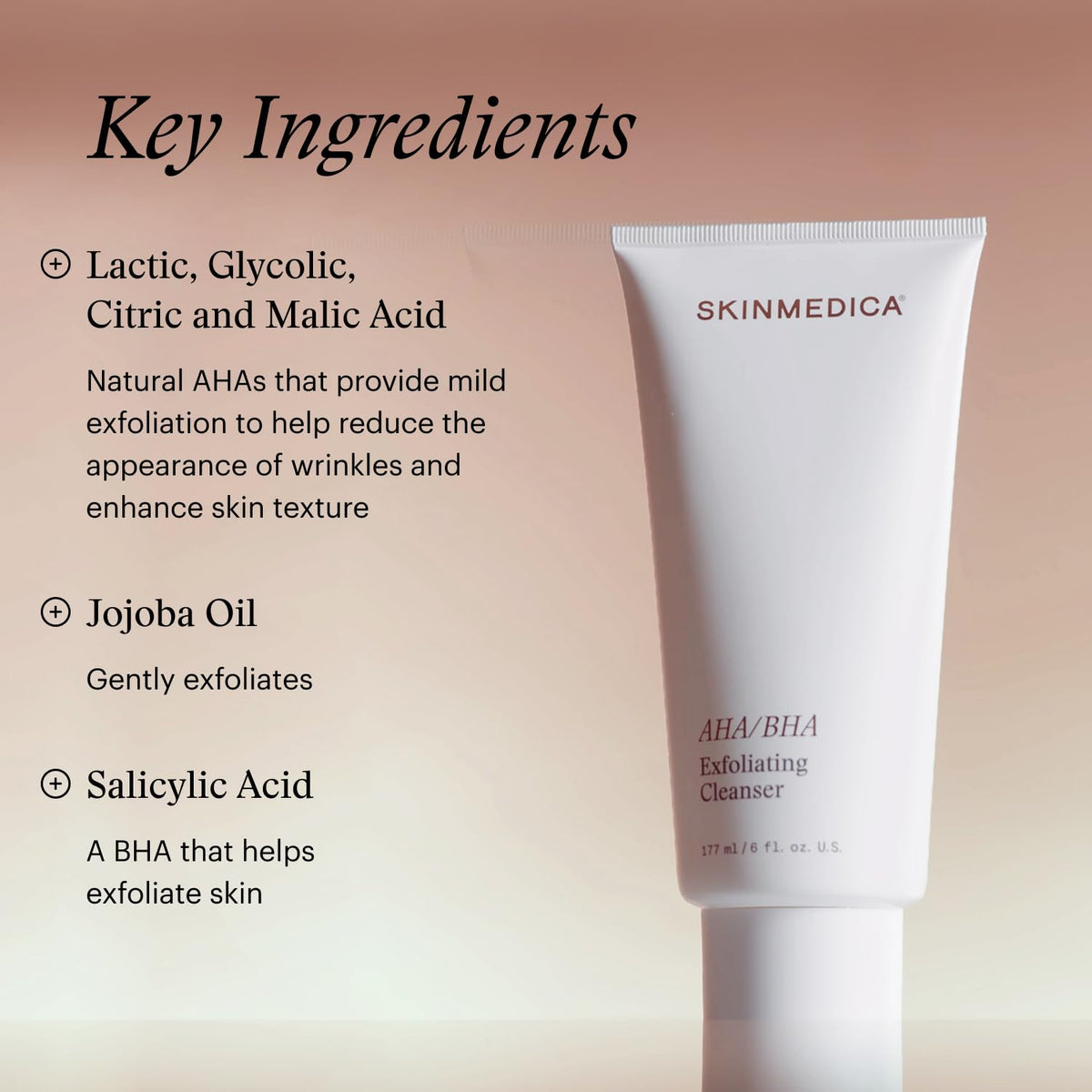 Application du SkinMedica Nettoyant Exfoliant sur le visage