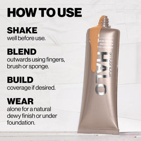 Application du Smashbox Halo sur la peau