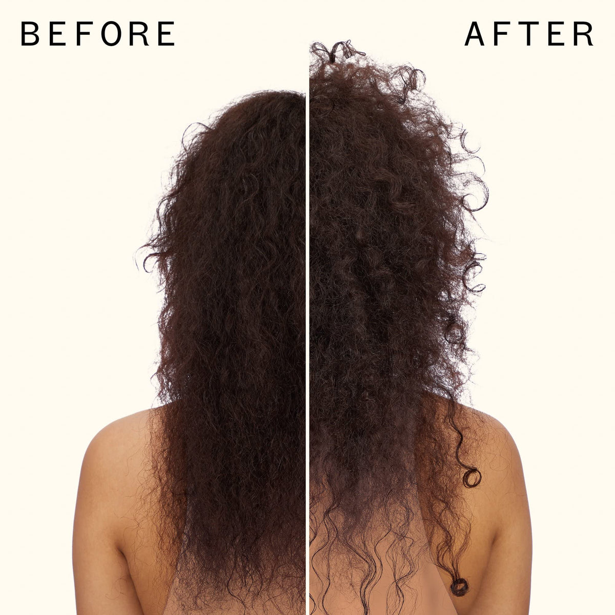 Application du spray Amika sur des cheveux décontractés