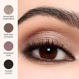 Application du stick crème ombre à paupières Laura Mercier sur une paupière