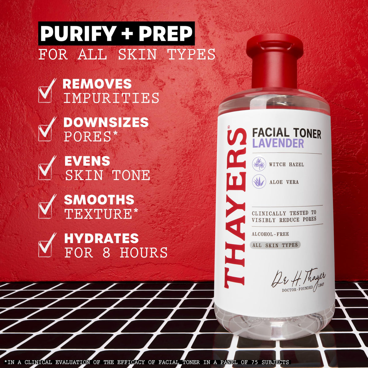Application du tonique THAYERS sur une peau fraîchement rasée