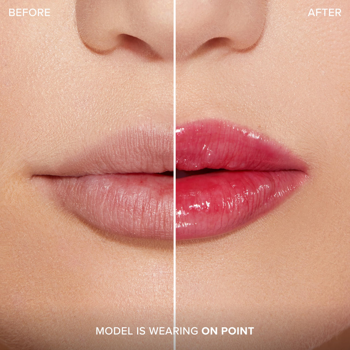 Application du Too Faced Lip Injection sur des lèvres hydratées
