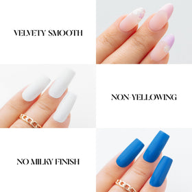 Application du Top Coat Mat Non-Wipe APRÉS sur des ongles