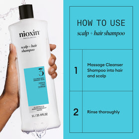 Application du traitement NIOXIN sur le cuir chevelu