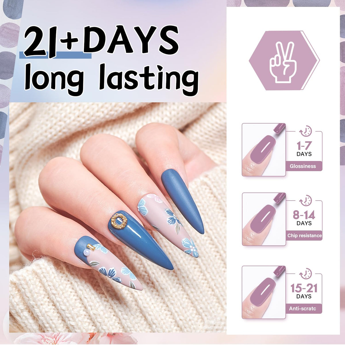 Application du vernis à ongles avec la lampe UV JEWHITENY