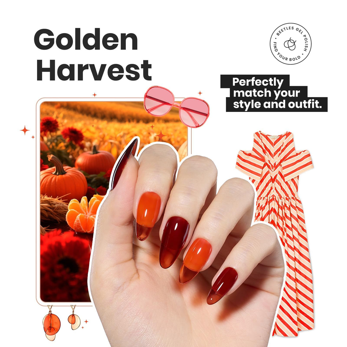 Application du vernis à ongles Beetles avec pinceau lisse