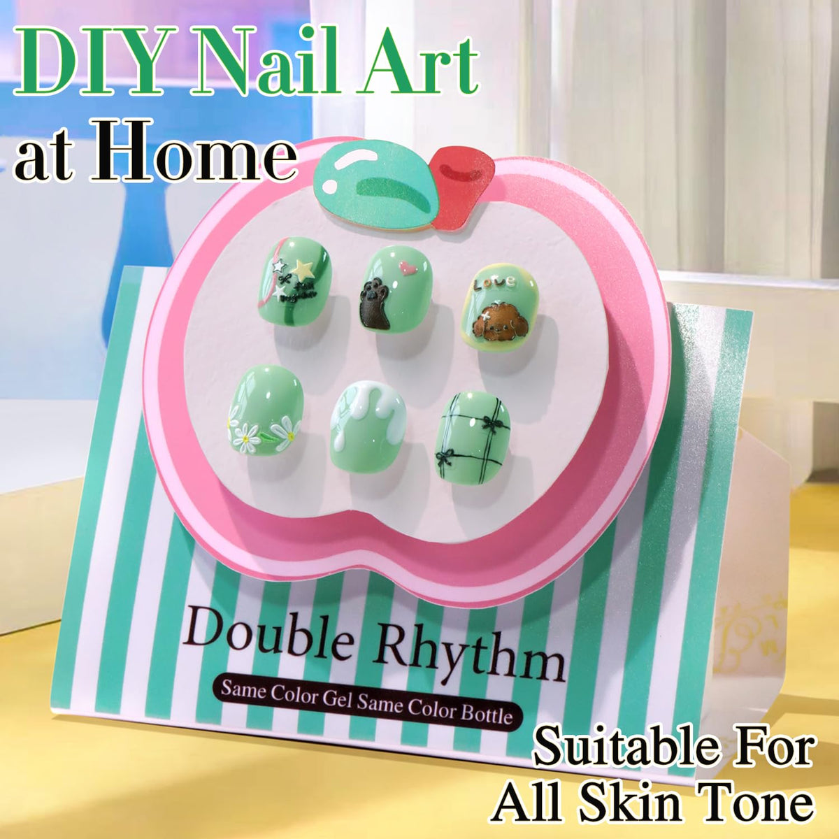 Application du vernis à ongles gel Double Rhythm