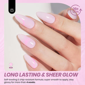 Application du vernis à ongles gel violet jelly beetles