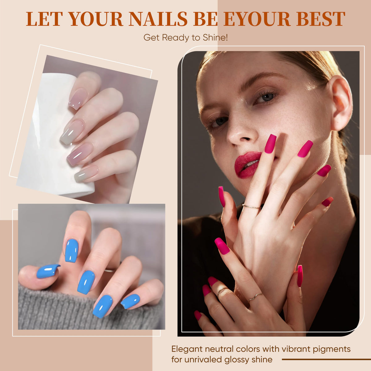 Application du vernis à ongles gel YALSYNY sur des ongles