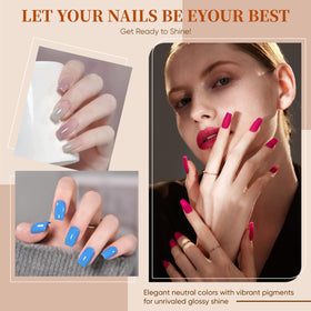 Application du vernis à ongles gel YALSYNY sur des ongles