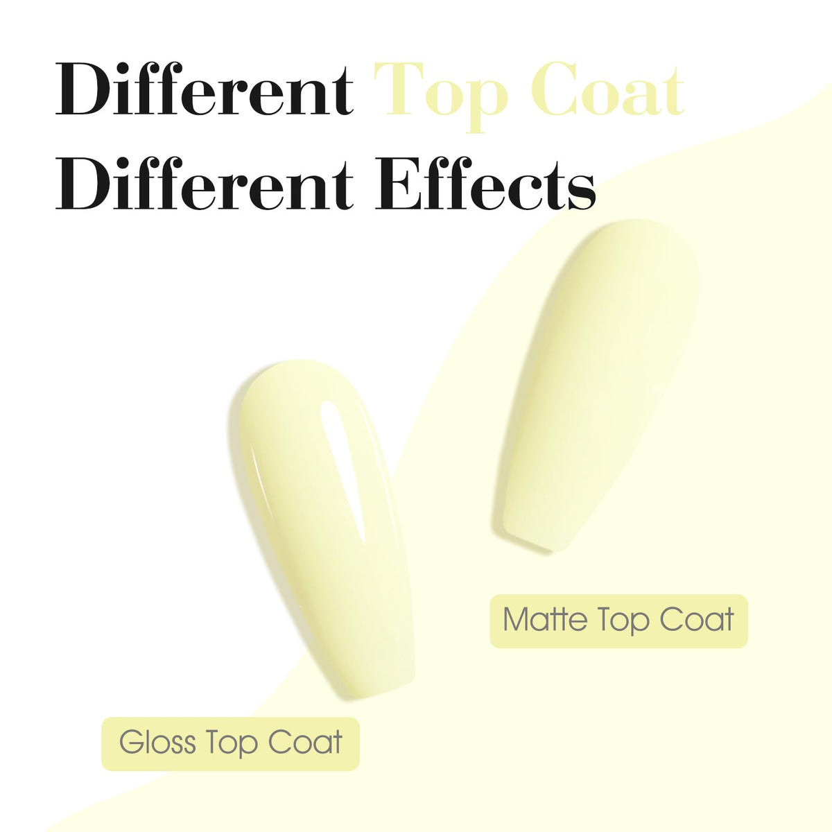Application du vernis à ongles jaune pastel CANNI