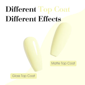 Application du vernis à ongles jaune pastel CANNI
