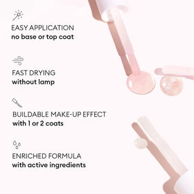 Application du vernis à ongles Manucurist sur des ongles préparés