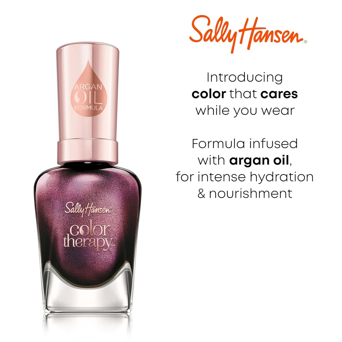 Application du vernis à ongles Sally Hansen Color Therapy sur des ongles