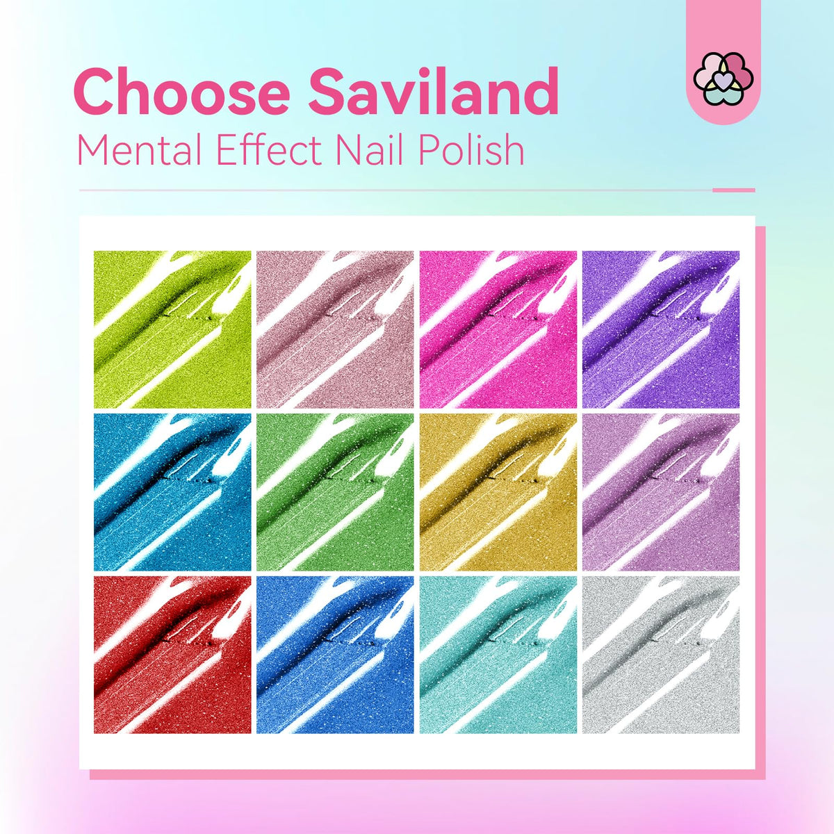 Application du vernis à ongles SAVILAND avec pinceau applicateur