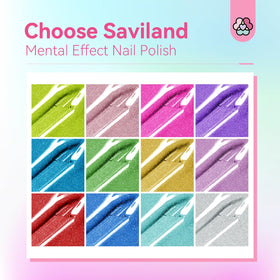 Application du vernis à ongles SAVILAND avec pinceau applicateur