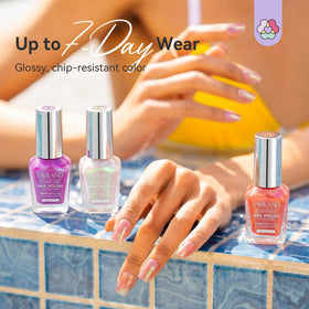 Application du vernis à ongles SAVILAND sur des ongles