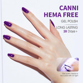 Application du vernis gel CANNI sur des ongles