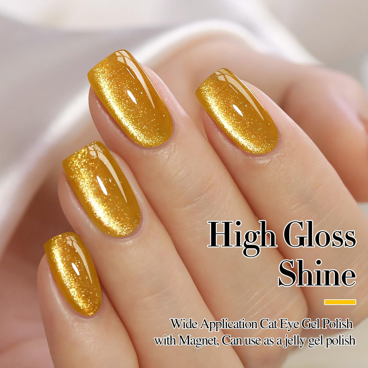 Application du vernis gel Cat Eye sous lampe LED