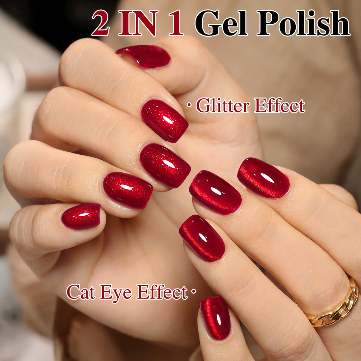 Application du vernis gel Cat Eye sous lampe UV