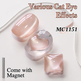 Application du vernis gel Cat Eye sur des ongles