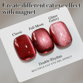 Application du vernis gel Cat Eye sur des ongles