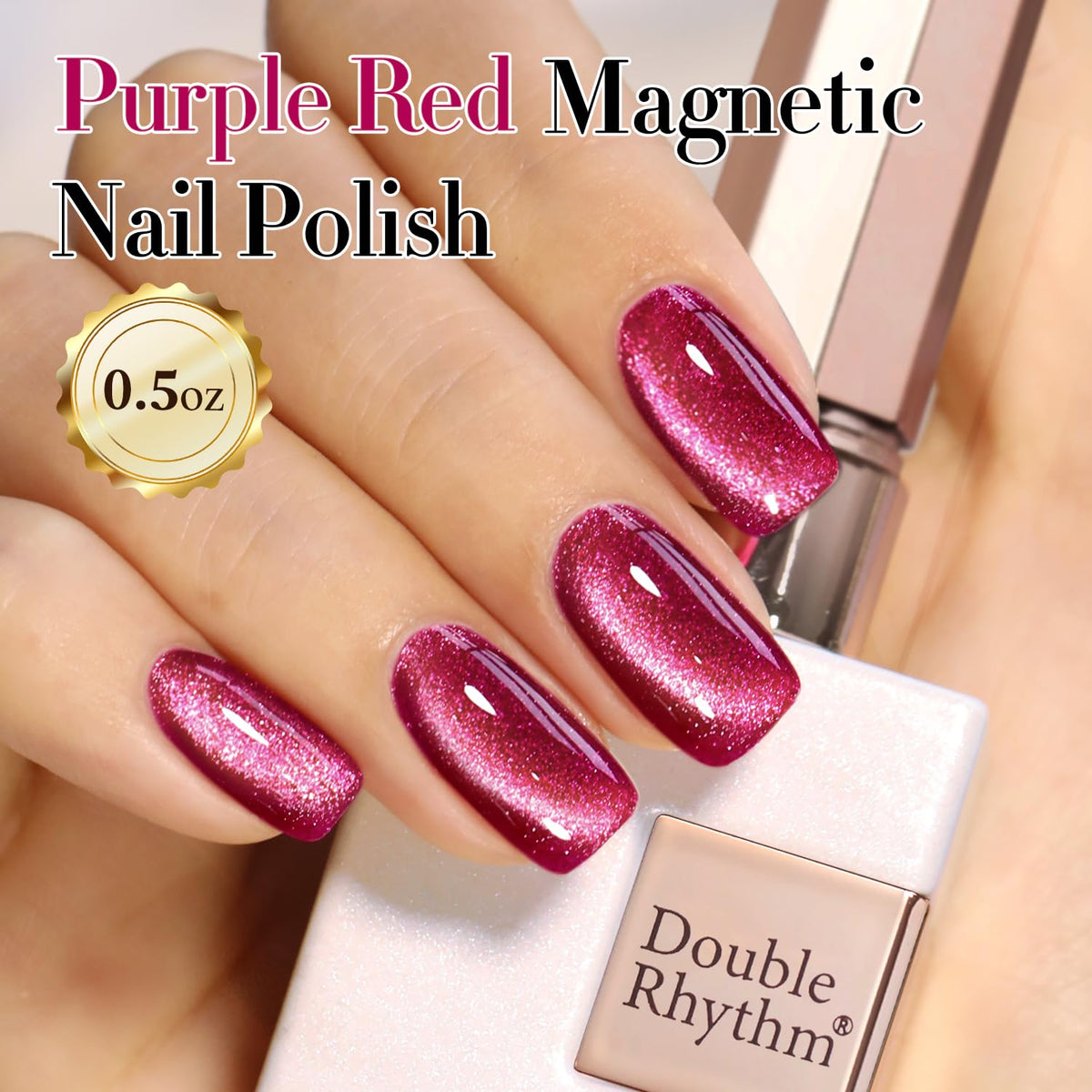 Application du vernis gel Cat Eye sur des ongles