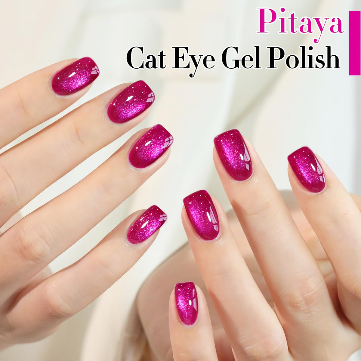 Application du vernis gel Cat Eye sur des ongles
