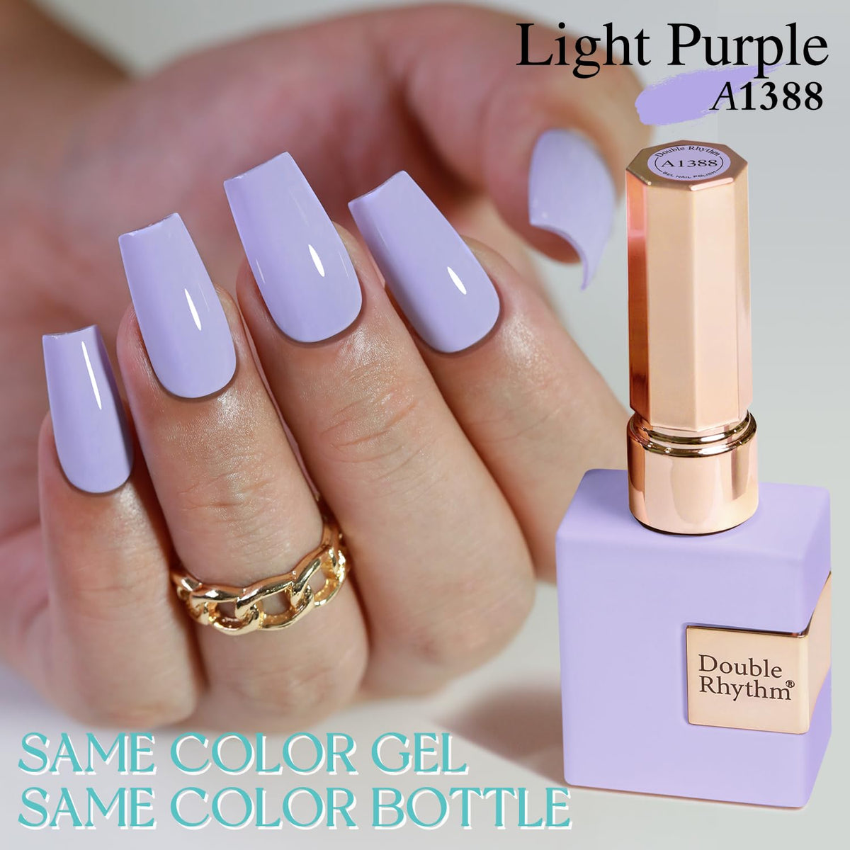 Application du vernis gel Double Rhythm sur des ongles