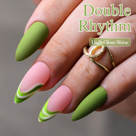 Application du vernis gel Double Rhythm sur des ongles