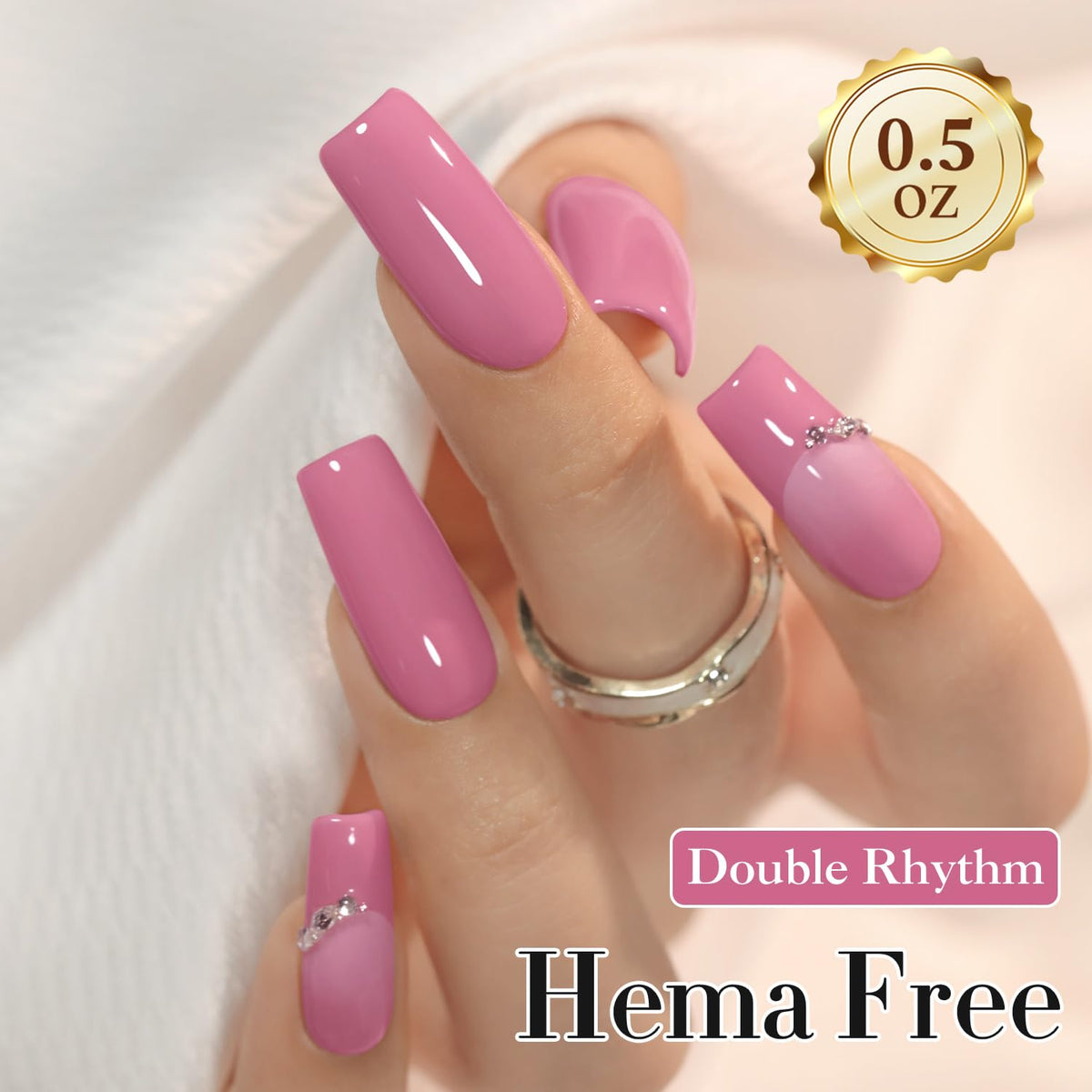 Application du vernis gel Double Rhythm sur les ongles