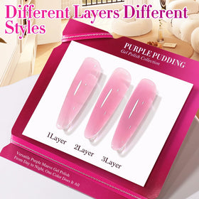 Application du vernis gel Double Rhythm sur ongle, finition brillante