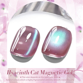 Application du vernis gel magnétique sur des ongles