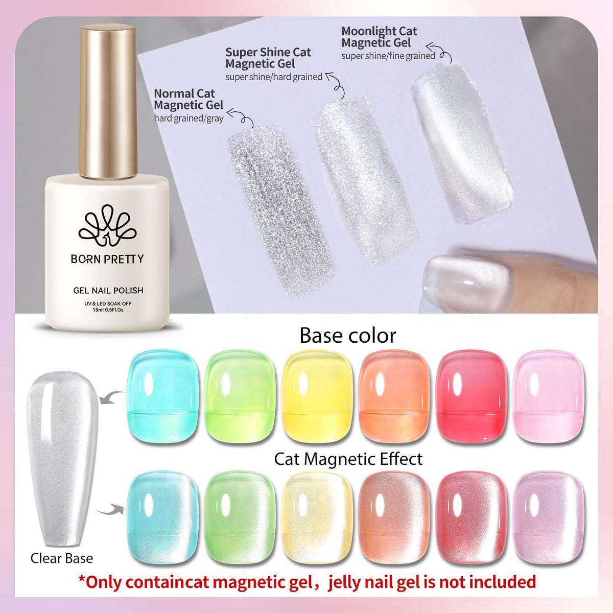 Application du vernis gel magnétique sur des ongles