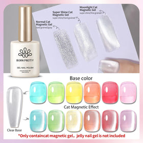 Application du vernis gel magnétique sur des ongles