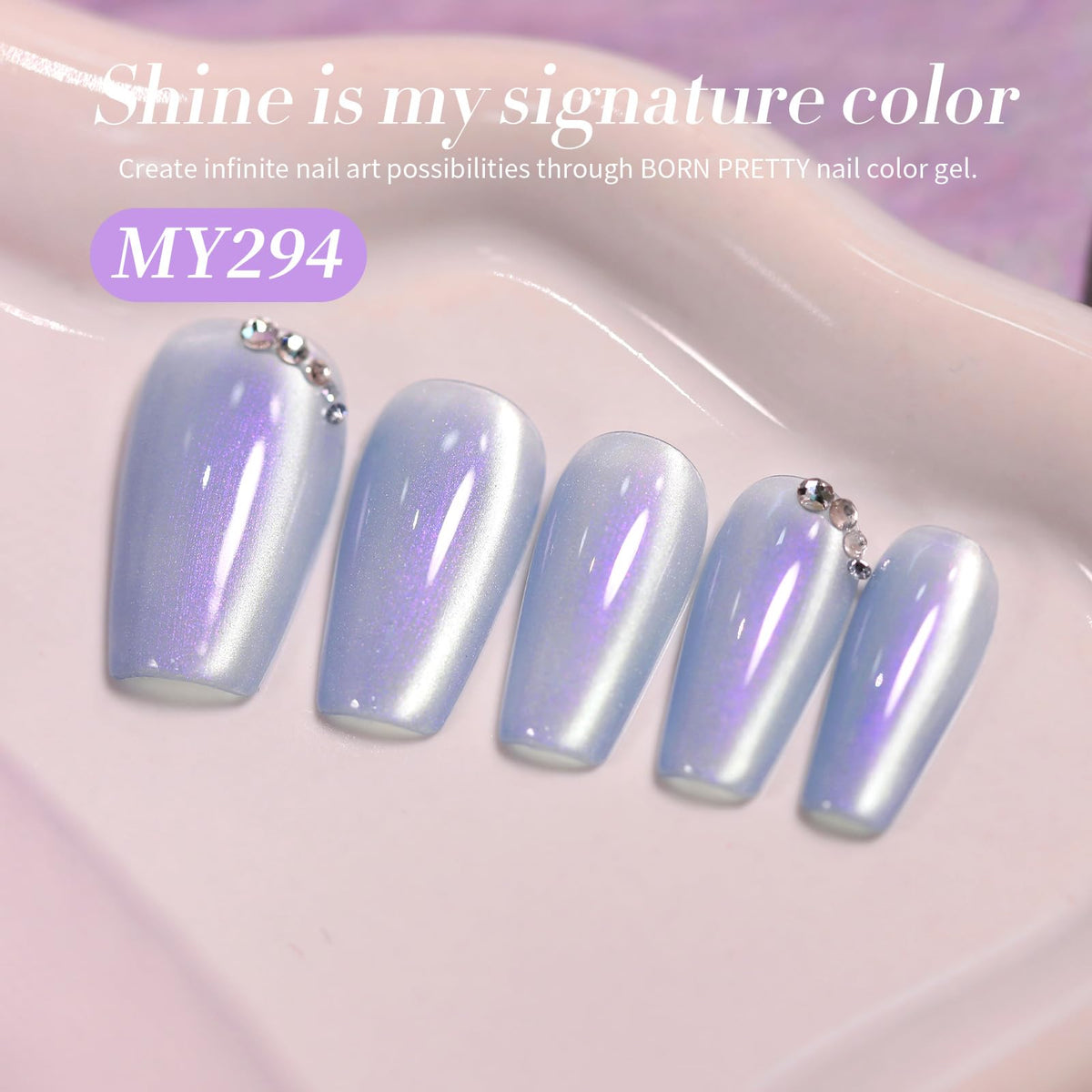 Application du vernis gel magnétique sur des ongles