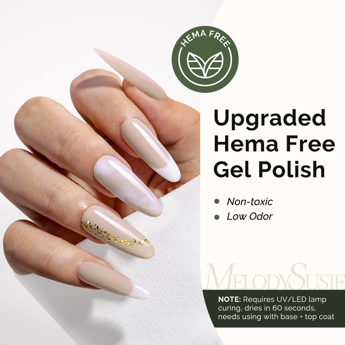 Application du vernis gel MelodySusie sur des ongles