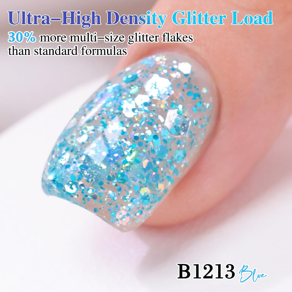 Application du vernis gel pailleté sur des ongles