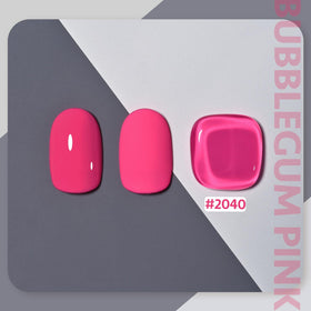 Application du vernis gel rose GAOY sur des ongles manucurés