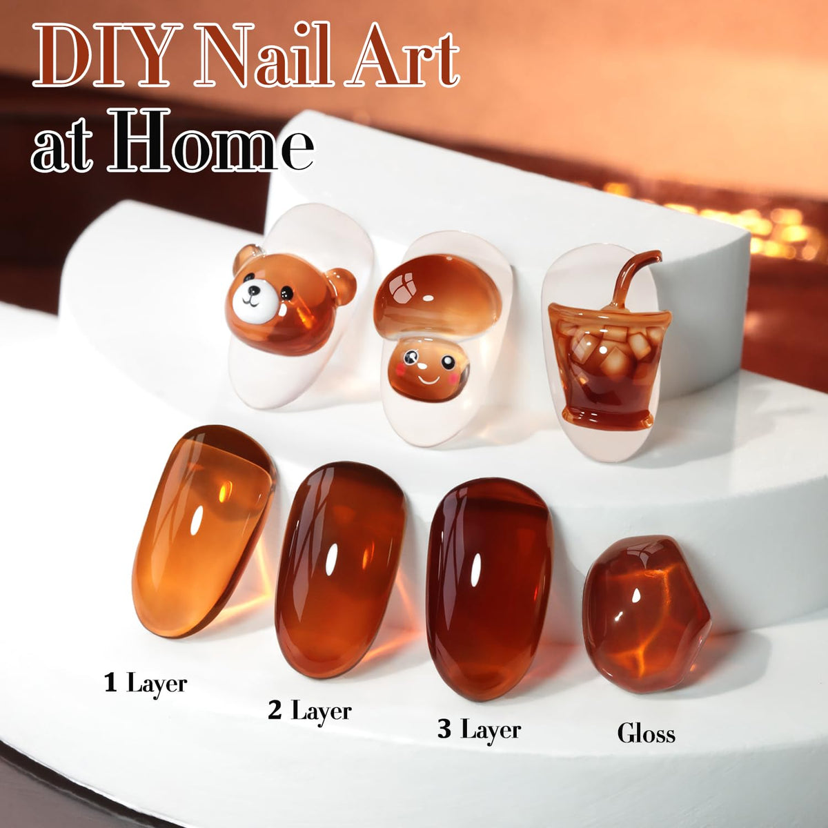 Application du vernis gel sur des ongles avec lampe UV
