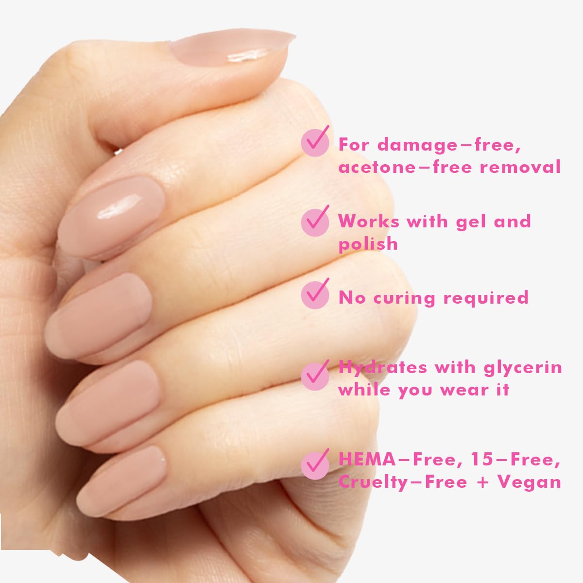 Application du Vernis Gel sur des ongles nus