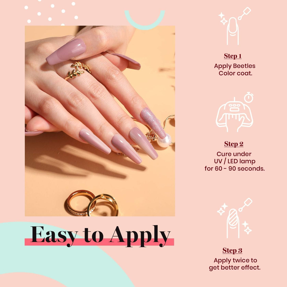 Application du vernis gel sur les ongles