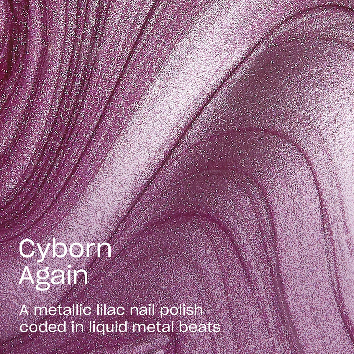Application du vernis OPI Cyborn Again sur des ongles bien manucurés